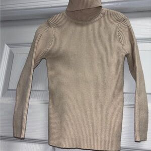 Kids Cream Turtleneck Sweater